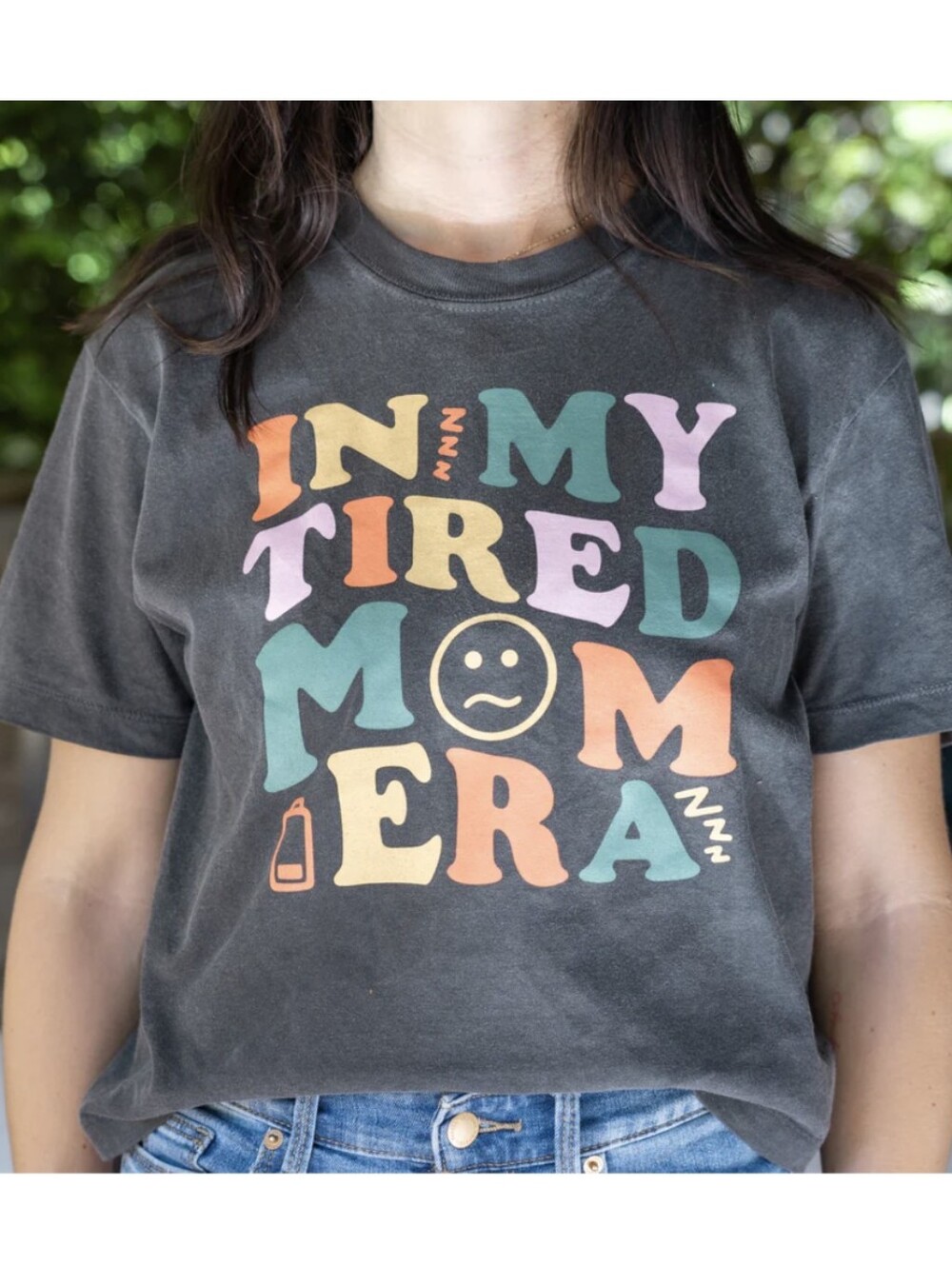 'Tired Mom Era' Midi Crop Tee